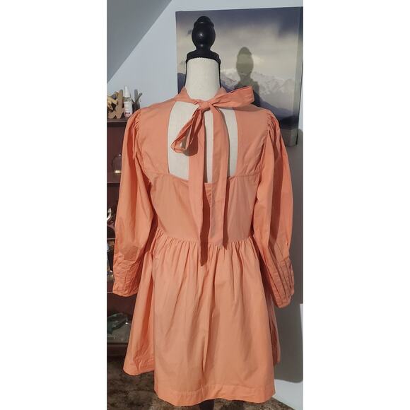 Happy Nature × Kate Hudson Peach Dress Size M Prairie Boho Feminine Sustainable - Picture 2 of 8